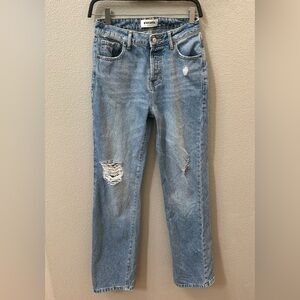 RSQ Light Blue Ripped Straight Leg Jeans